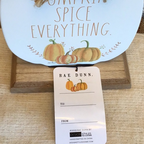 🆕🎃Rae Dunn PUMPKIN SPICE EVERYTHING Standing Metal Decor - Picture 4 of 8
